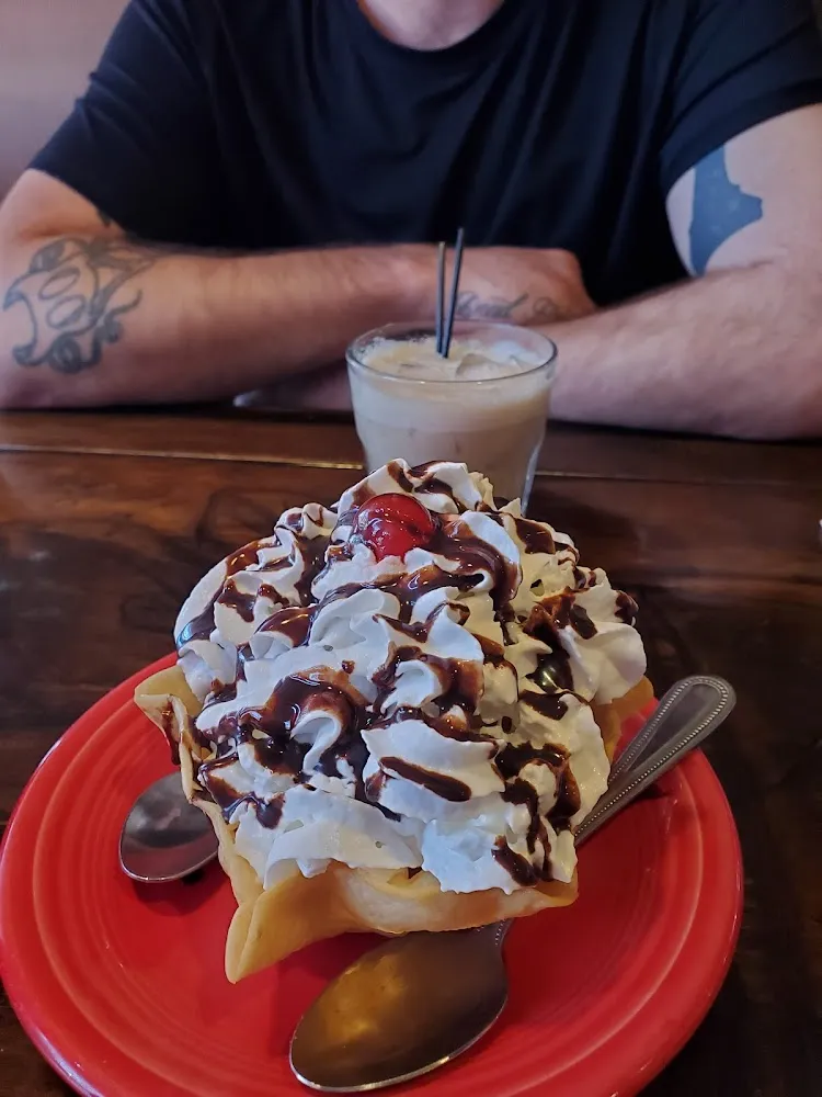 Fried Ice Cream and a White Russian Drink