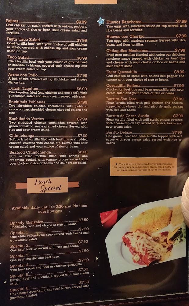 Si Senor! - Menu Scan 2